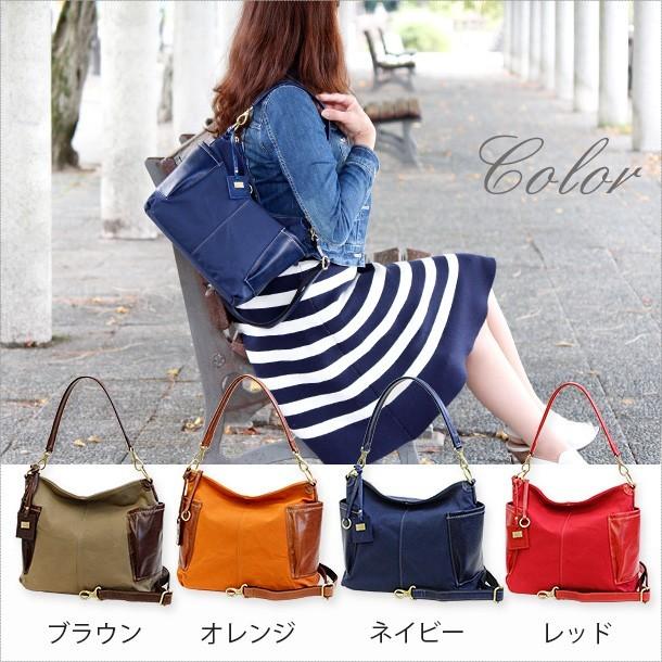 ショルダーバッグ 2way ハンドバッグ レディース 本革 帆布 コットン 日本製 カジュアルバッグ ランチ 通勤 通学 ライム ヴェリー コンビ L1926 爆買 | LIME made in japan | 08