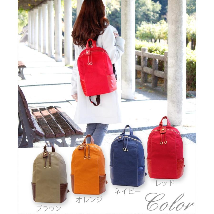 リュック レディース 通勤 通学 軽い 軽量 本革 大容量 A4 ブランド 革 帆布 キャンバス ライム ヴェリーコンビ L1928 爆買 | LIME made in japan | 06