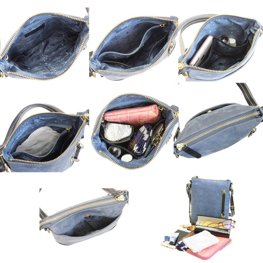 LIME made in japan ミニ ショルダーバッグ レディース 本革 デニム