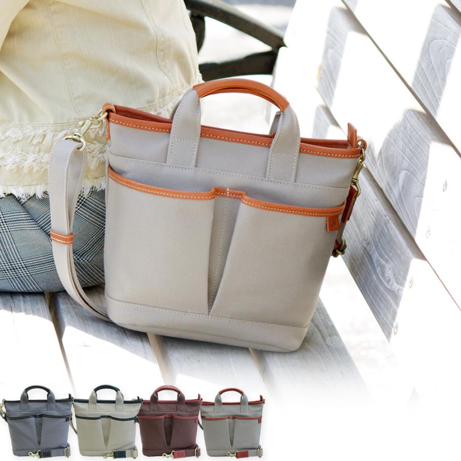 LIME made in japan ミニトートバッグ 2way 帆布 キャンバス 軽い 本革