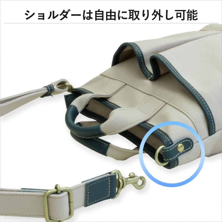 LIME made in japan ミニトートバッグ 2way 帆布 キャンバス 軽い 本革