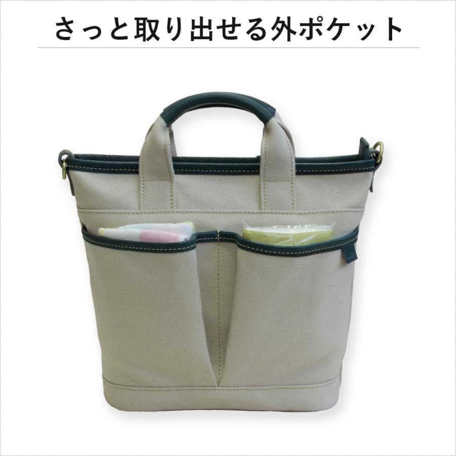LIME made in japan ミニトートバッグ 2way 帆布 キャンバス 軽い 本革