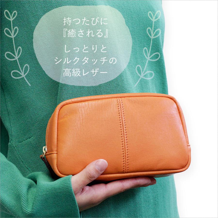 ライム　再販リクエスト　★お財布ポーチ★ やりくりポーチ　コンパクト LIME made in japan ポーチ 本革 小物入れ 化粧ポーチ 大きめ 旅行