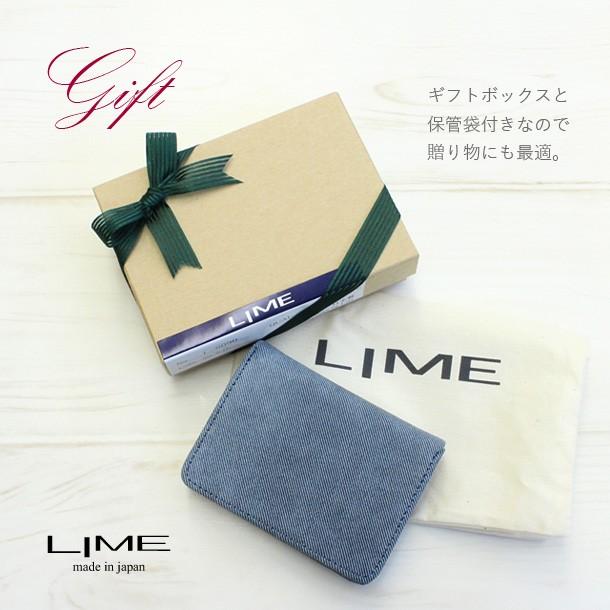 コインケース デニム調レザー 本革 小銭入れ 日本製 父の日 ライム マキシム デニム  L8090 | LIME made in japan | 08