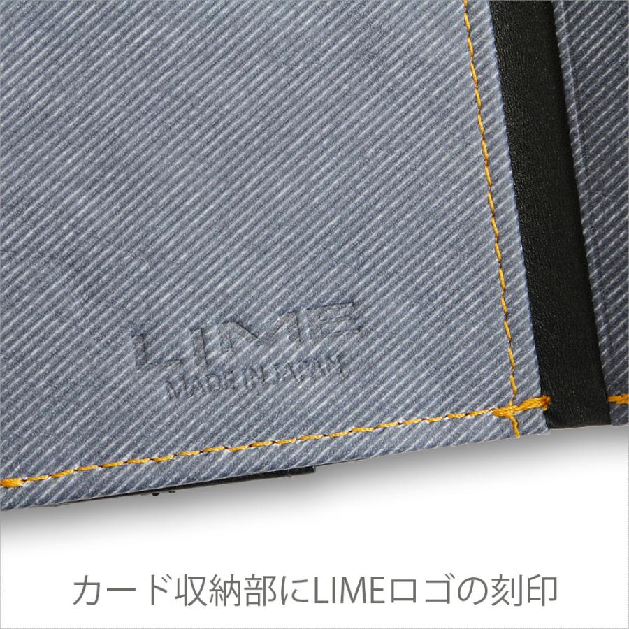 三つ折り 財布 レディース メンズ コンパクト デニム調レザー 小さめ 革 本革 小銭入れ 日本製 ライム マキシム デニム L8213 | LIME made in japan | 11