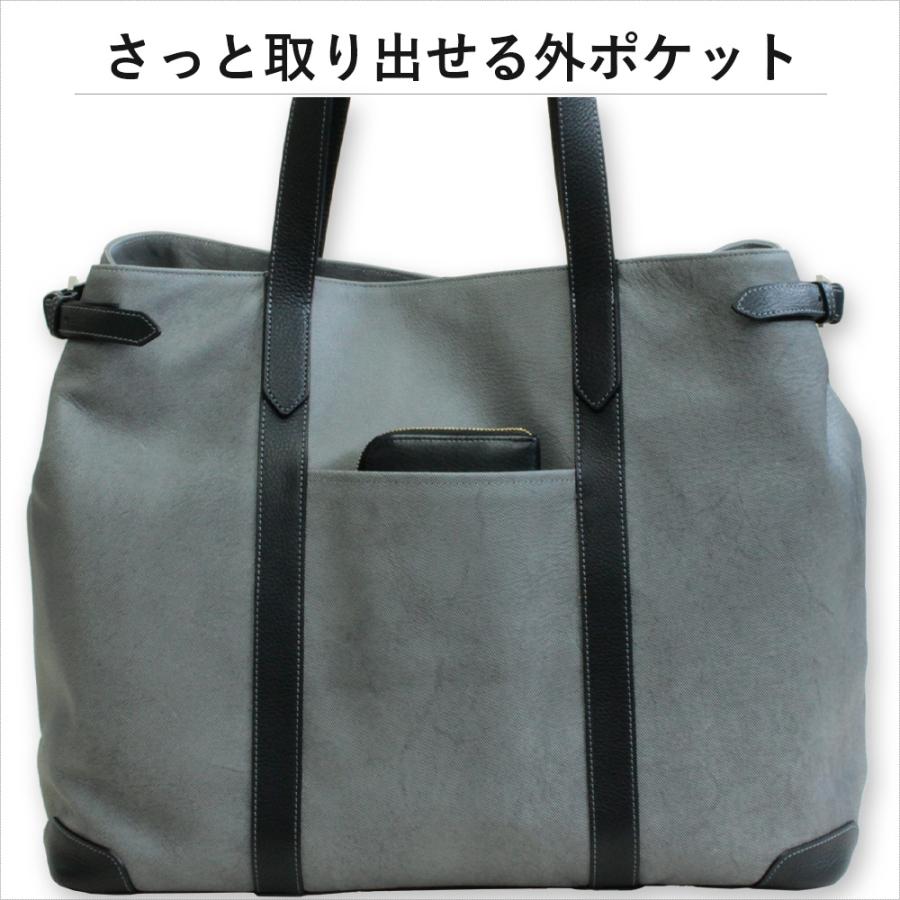 トートバッグ メンズ レディース 本革 デニム調 B4 大きい 大容量 日本製 母の日 ライム デニムレザー Ｌ9052 爆買の画像