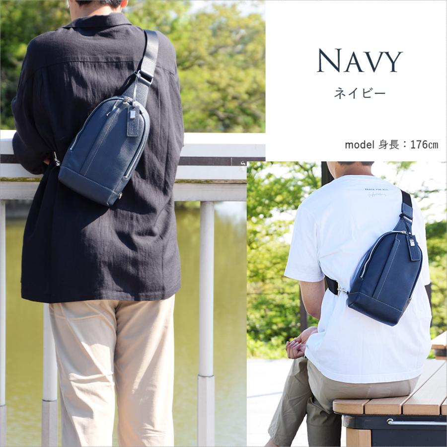 LIME made in japan ボディバッグ メンズ 本革 革 ショルダーバッグ 斜