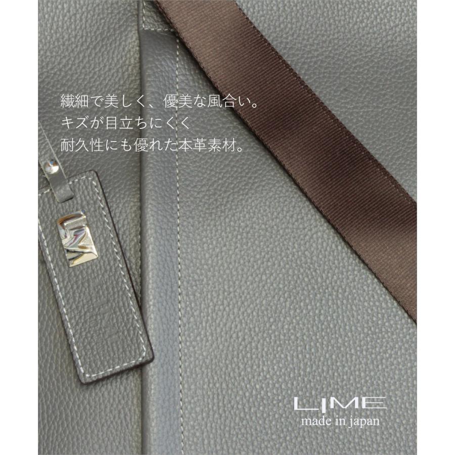 LIME made in japan ボディバッグ メンズ 本革 革 ショルダーバッグ 斜