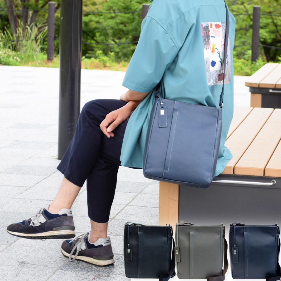 LIME made in japan ショルダーバッグ メンズ レディース 本革 革 斜