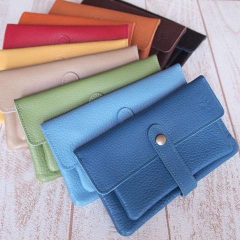 爆買 シンプルでソフトな本革の長財布 ラブハンズ LH7047-5 : バッグ