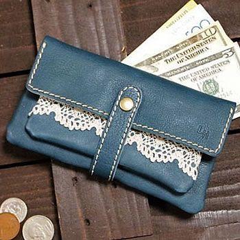 長財布 本革 麻 レース 大人 可愛い 日本製 ラブハンズ LH7047 爆買