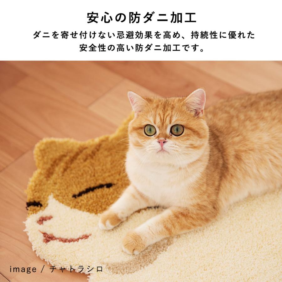 玄関マット マット コウバコスワリ 約60×70cm（変形）猫 ねこ フック織り 国産 日本製｜limelime-store｜09