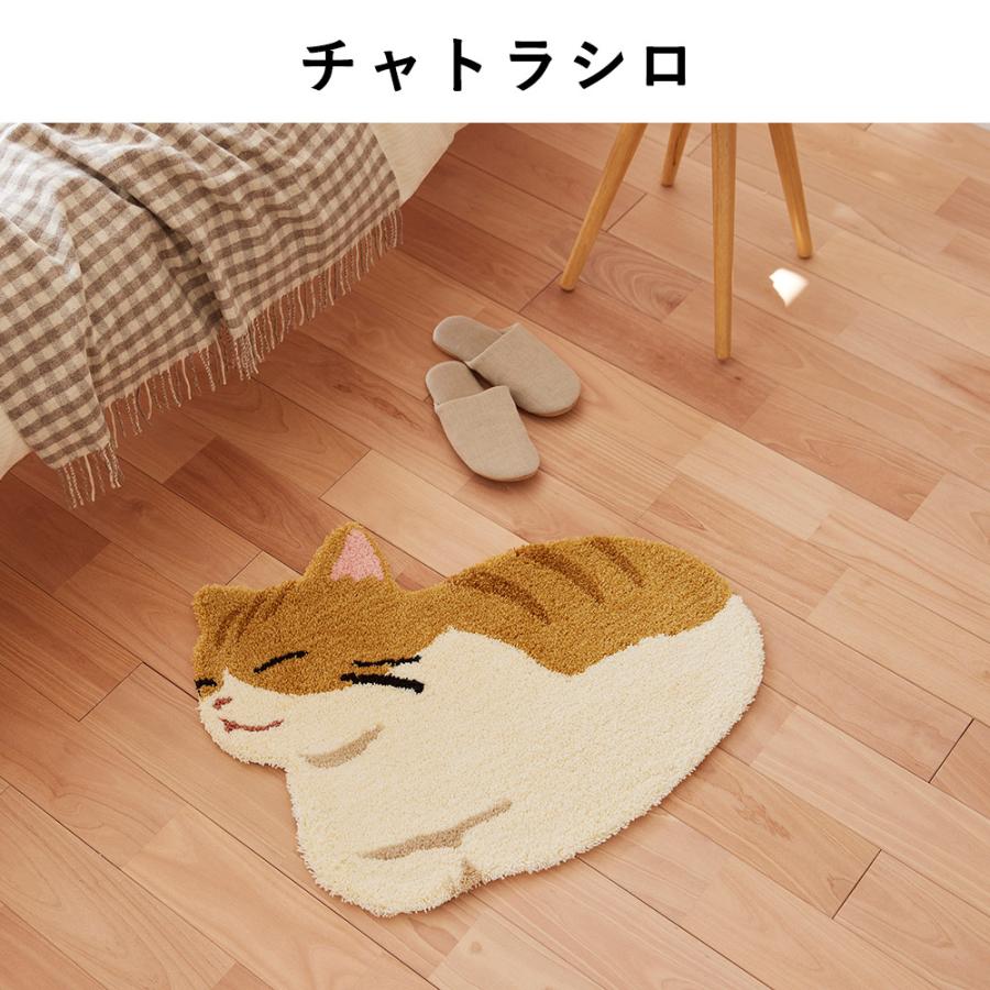 玄関マット マット コウバコスワリ 約60×70cm（変形）猫 ねこ フック織り 国産 日本製｜limelime-store｜10