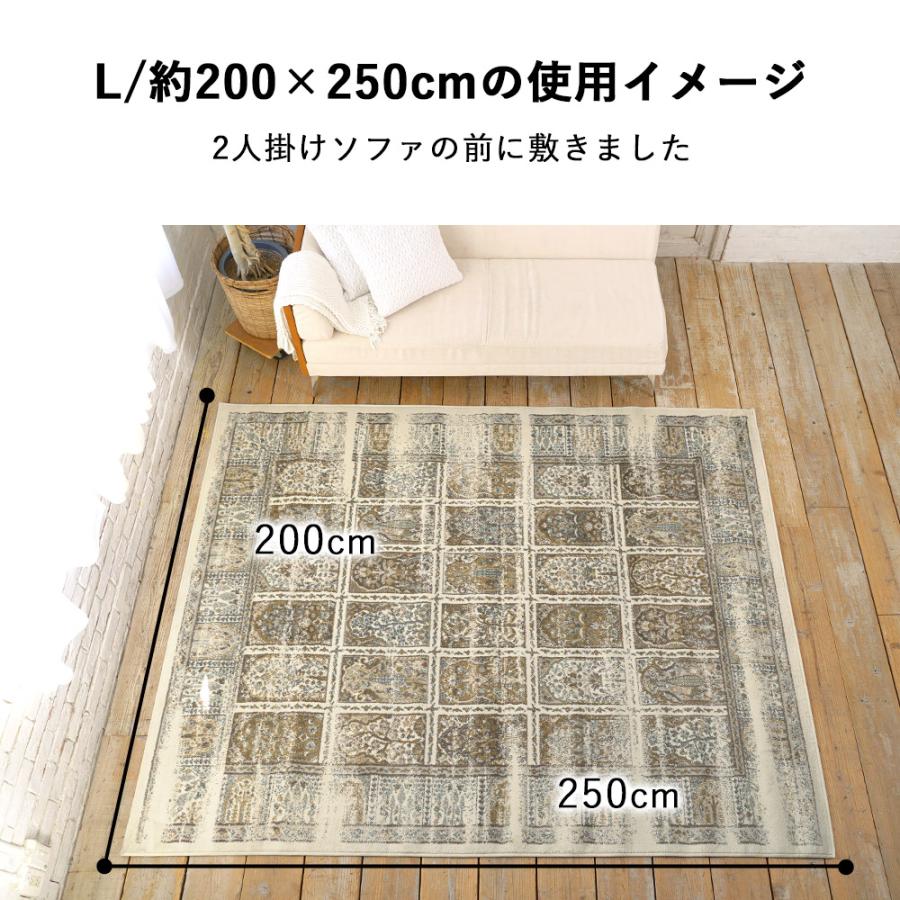 ラグ ラグマット アシット 200×250cm 長方形 3帖 3畳 ウィルトン カーペット エジプト アンティーク メダリオン ペルシャ じゅうたん 絨毯 おしゃれ｜limelime-store｜17