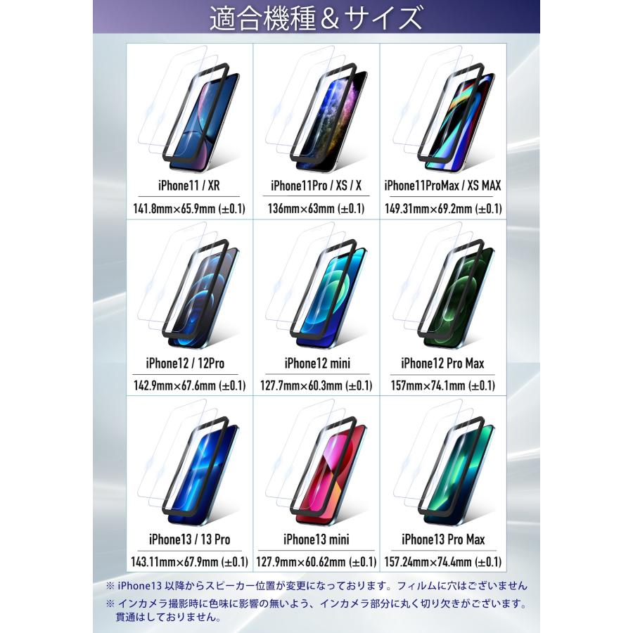 iPhone17 ガラスフィルム ブルーライトカット iPhone16 フィルム 17e 17Pro Max Air 保護フィルム 全面 iPhone15 iPhone 14 13 12 11 Pro Max Plus mini 10H 2枚 | iPhone | 33