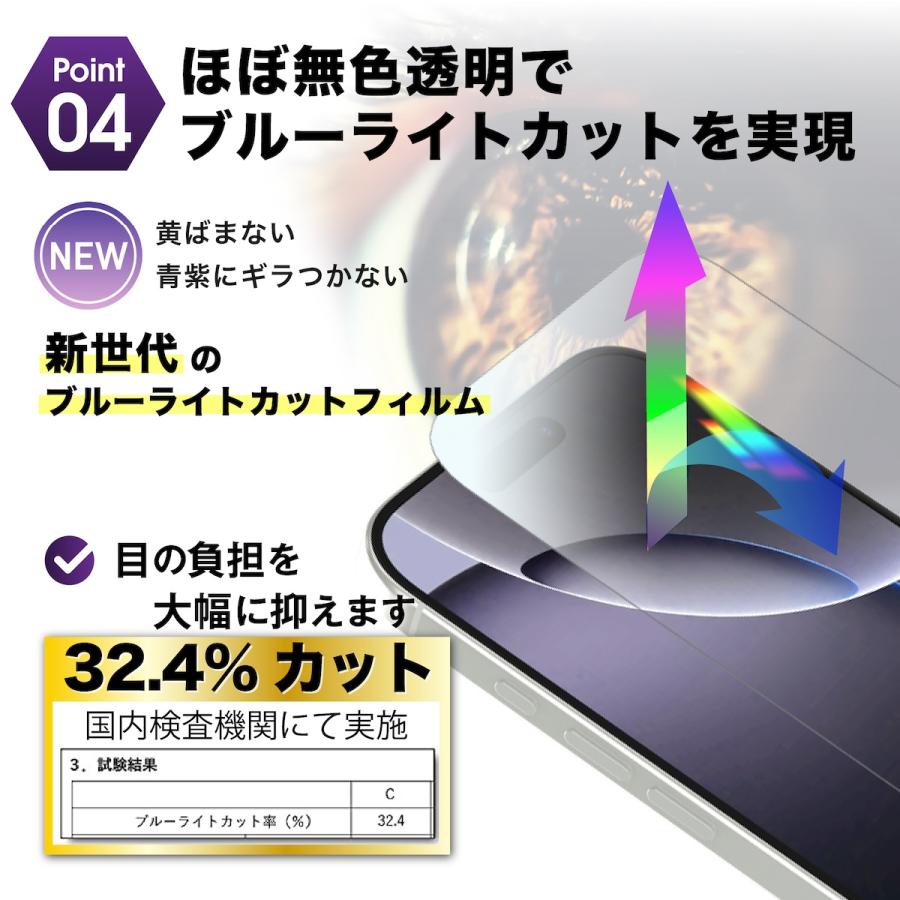 iPhone17 ガラスフィルム ブルーライトカット iPhone16 フィルム 17e 17Pro Max Air 保護フィルム 全面 iPhone15 iPhone 14 13 12 11 Pro Max Plus mini 10H 2枚 | iPhone | 27