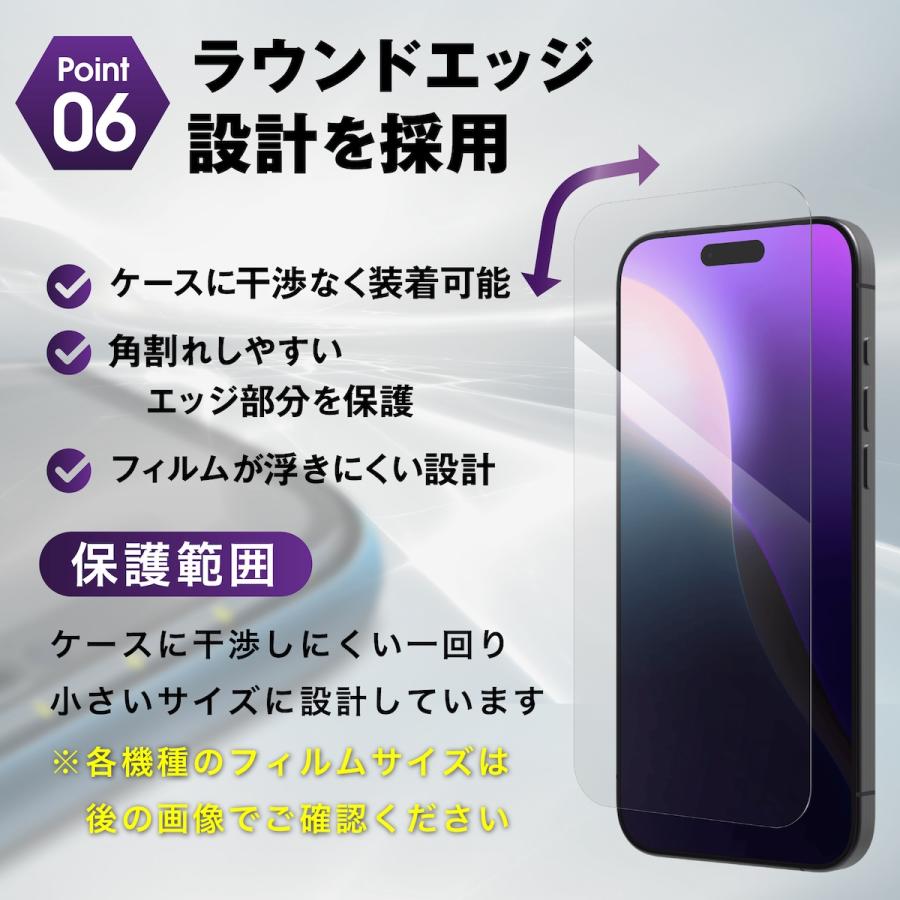 iPhone17 ガラスフィルム ブルーライトカット iPhone16 フィルム 17e 17Pro Max Air 保護フィルム 全面 iPhone15 iPhone 14 13 12 11 Pro Max Plus mini 10H 2枚 | iPhone | 29