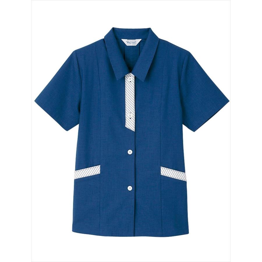 スモック 半袖 レディース UNIWEAR ユニウェア SL-877 SS〜4L 日本製生地使用