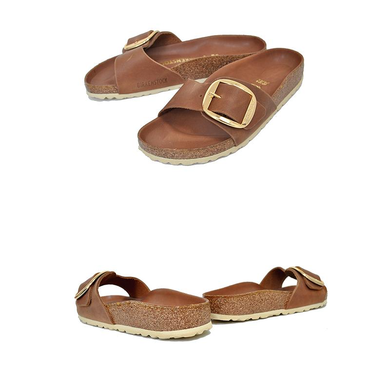 BIRKENSTOCK MADRID BIG BUCKLE NARROWFIT COGNAC 1006525 ビルケンシュトック マドリッド ビッグバックル ナロー オイルドレザー サンダル コニャック ブラウン｜limited-edition｜03