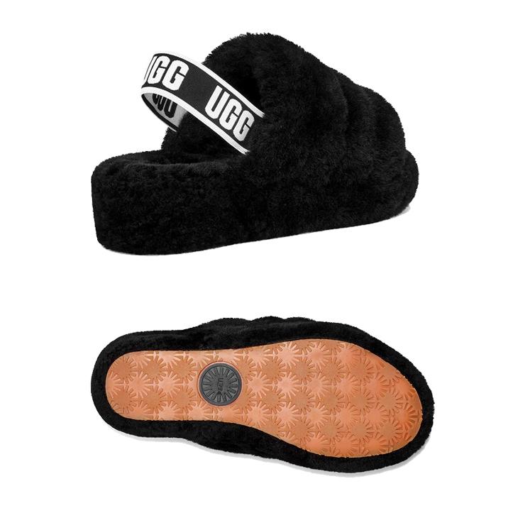 美品✨ UGG アグ サンダル オーイヤー ストラップサンダル シープスキン UGG（アグ） UGG WOMENS FLUFF YEAH SLIDE 1095119 ウィメンズ