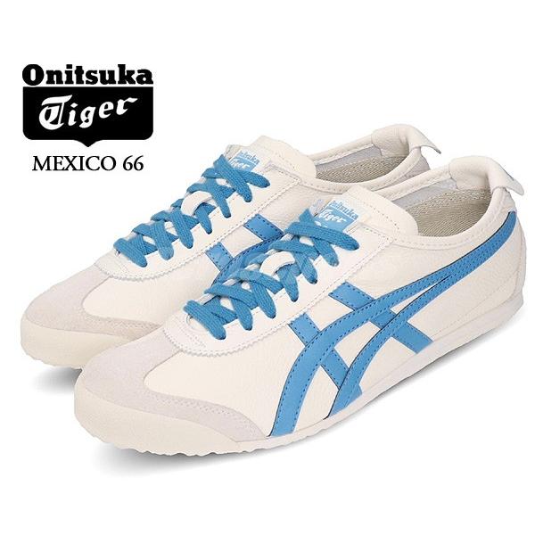 Onitsuka Tiger MEXICO 66 CREAM/DOLPHIN BLUE 1183a201-105 オニツカタイガー メキシコ 66 スニーカー ホワイト ブルー メンズ レディース｜limited-edition