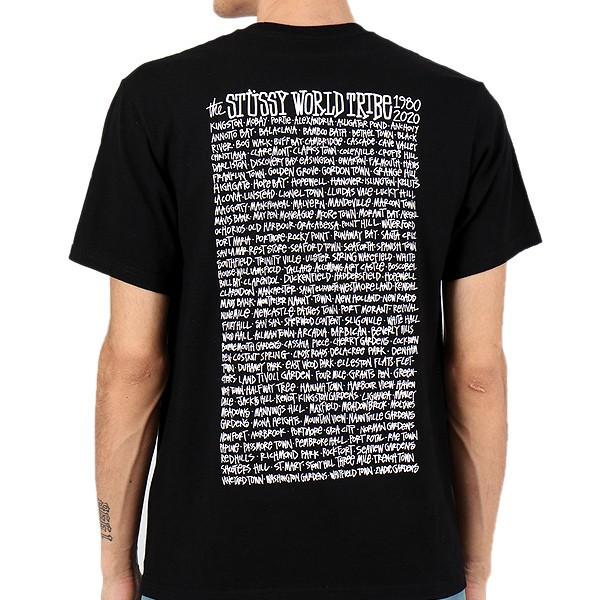 STUSSY（ステューシー） STUSSY JAMAICA WORLD TRIBE TEE BLACK