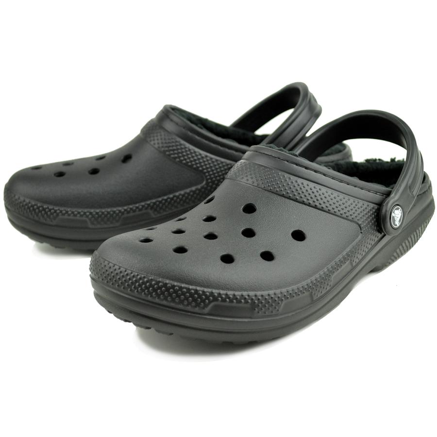 crocs（クロックス） crocs CLASSIC LINED CLOG BLACK/BLACK 203591