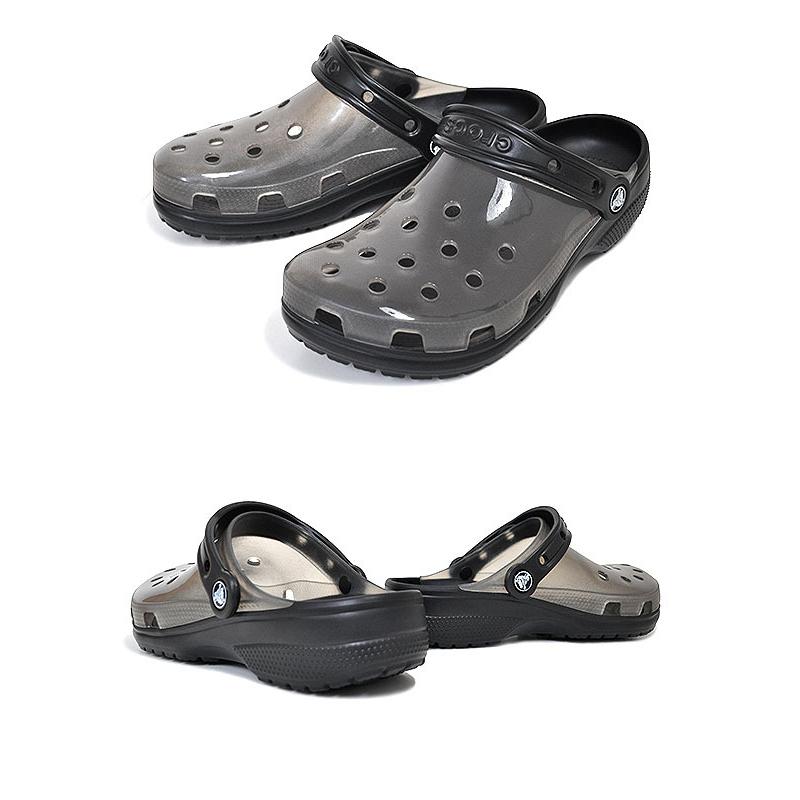 crocs CLASSIC TRANSLUCENT CLOG BLACK 206908-001 クロックス