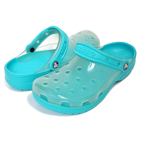 crocs（クロックス） crocs CLASSIC TRANSLUCENT CLOG DIGITAL AQUA