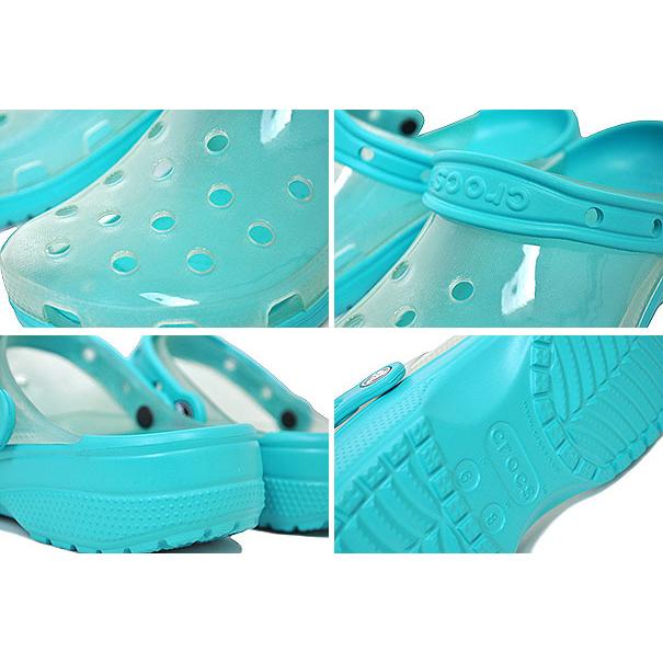 crocs CLASSIC TRANSLUCENT CLOG DIGITAL AQUA 206908-4sl