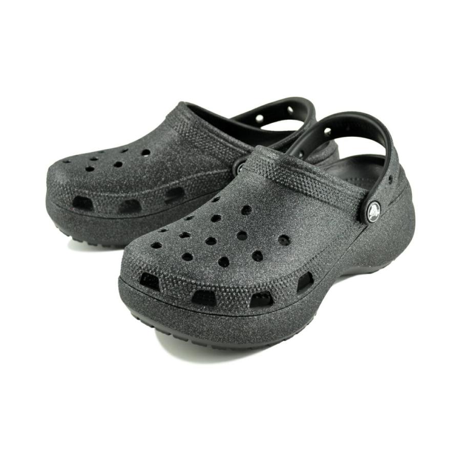 crocs（クロックス） crocs CLASSIC PLATFORM GLITTER CLOG W BLACK
