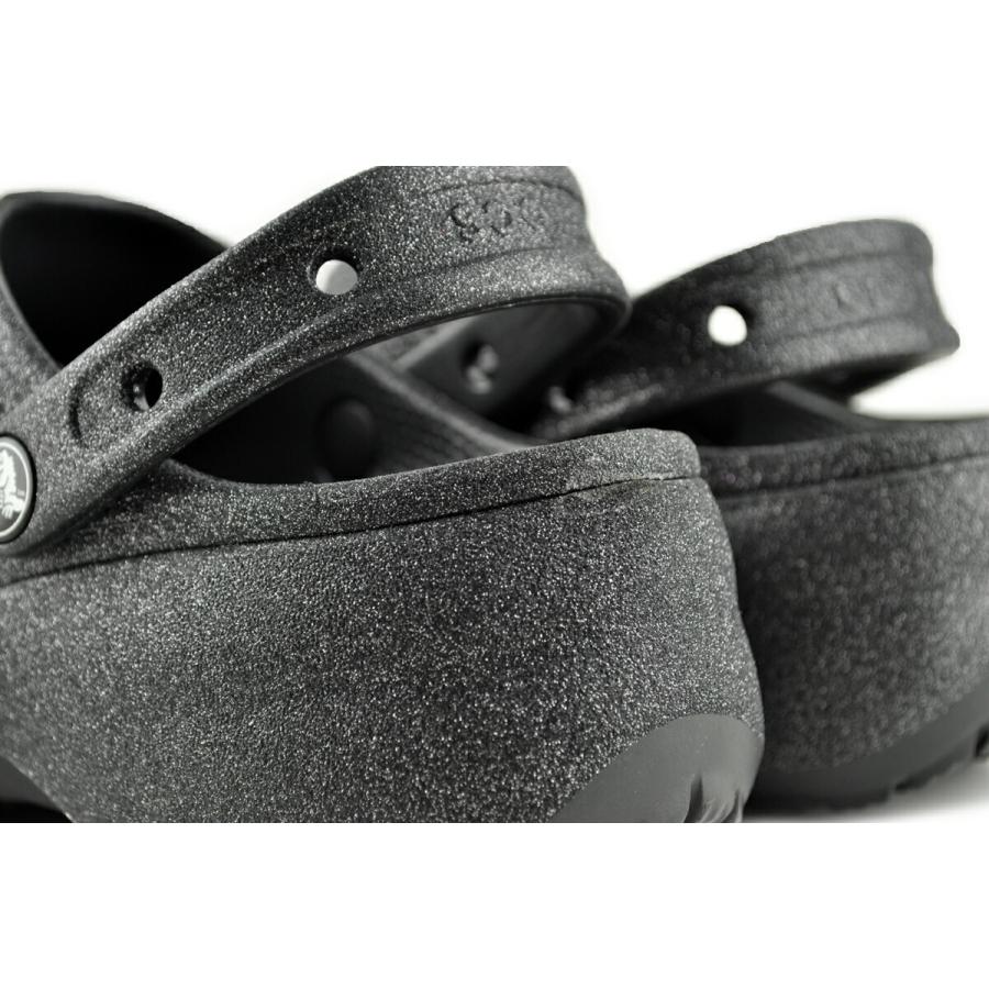 crocs（クロックス） crocs CLASSIC PLATFORM GLITTER CLOG W BLACK