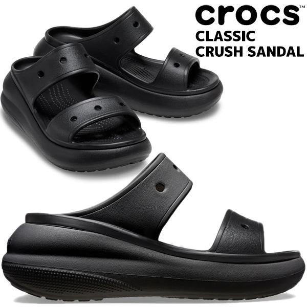 crocs（クロックス） crocs CLASSIC CRUSH SANDAL BLACK 207670-001
