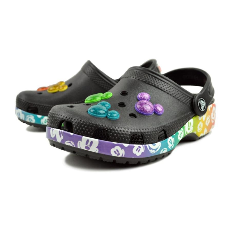 crocs（クロックス） crocs CLASSIC DISNEY RAINBOW CLOG KIDS BLACK