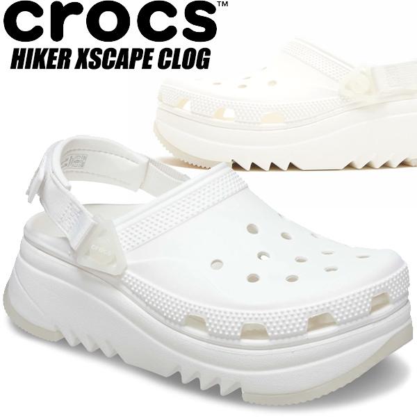 crocs HIKER XSCAPE CLOG WHITE 208365-100 クロックス ハイカー エスケープ クロッグ アウトドア ...