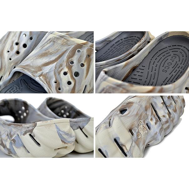 crocs（クロックス） crocs ECHO MARBLED SLIDE BONE/MULTI 208467-2y3