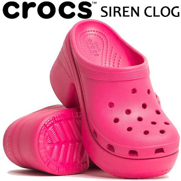 ✨️完売品✨️ 極美品✨️ クロックス サイレン クロッグ ピンク 厚底 W6 crocs（クロックス） crocs SIREN CLOG HYPER PINK 208547-6vz