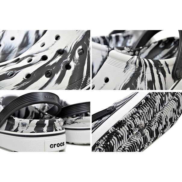 crocs OFF COURT MARBLED CLOG BLACK/WHITE 208601-066 クロックス  オフコートマーブル クロッグ サンダル マーブル クロッグ ミュール 軽量｜limited-edition｜04