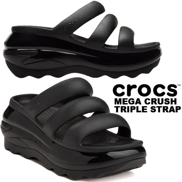 crocs（クロックス） crocs MEGA CRUSH TRIPLE STRAP BLACK 209842-001