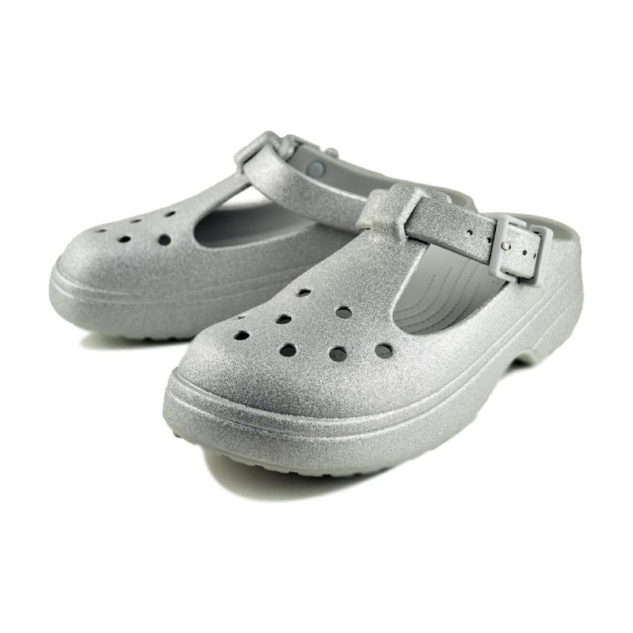 crocs（クロックス） crocs CLASSIC MARY JANE GLITTER CLOG SILVER