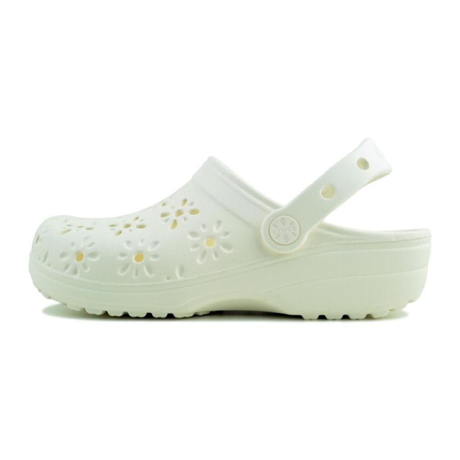 crocs（クロックス） crocs CLASSIC FLORAL CUT OUT CLOG CHALK 210927