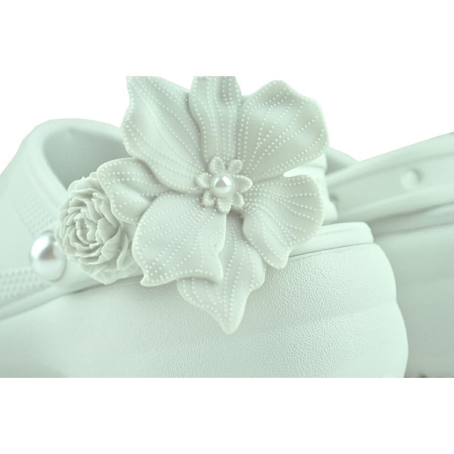 crocs（クロックス） crocs CLASSIC PLATFORM BOUQUET CLOG MOON LIGHT