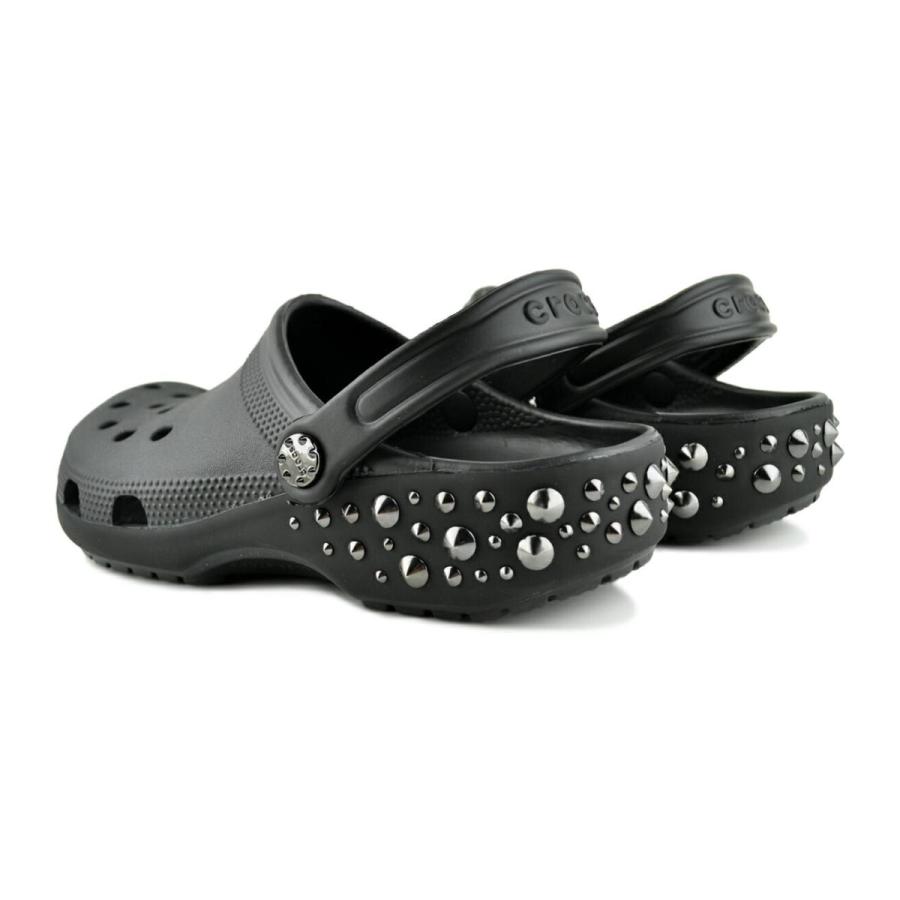 crocs（クロックス） crocs CLASSIC STUDDED CLOG BLACK 211596-001
