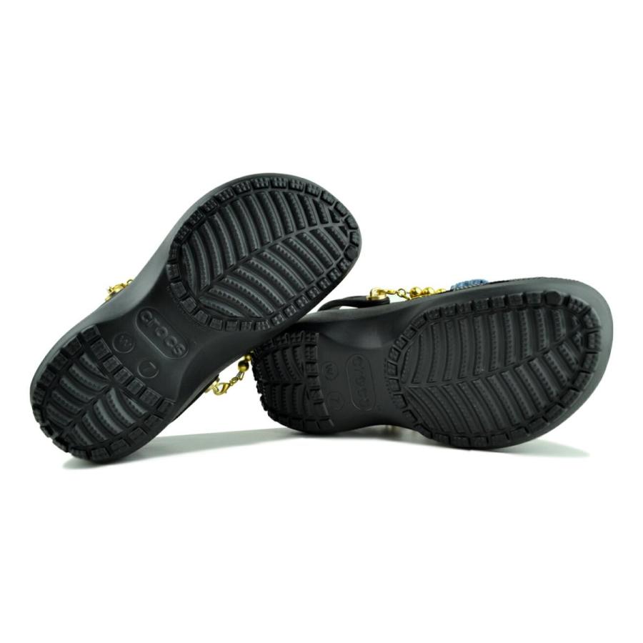 crocs（クロックス） crocs CLASSIC PLATFORM DENIM GLITZ CLOG BLACK