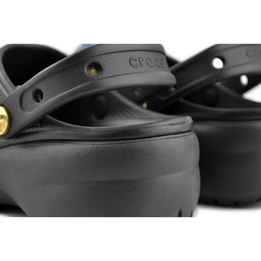 crocs（クロックス） crocs CLASSIC PLATFORM DENIM GLITZ CLOG BLACK