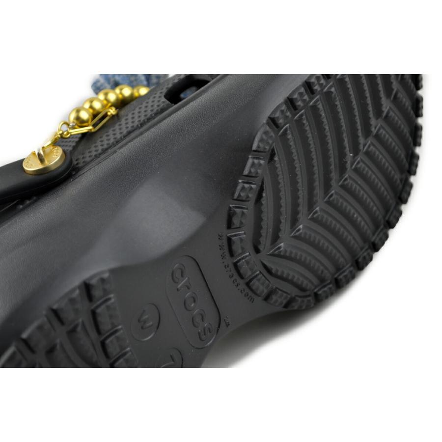 crocs（クロックス） crocs CLASSIC PLATFORM DENIM GLITZ CLOG BLACK
