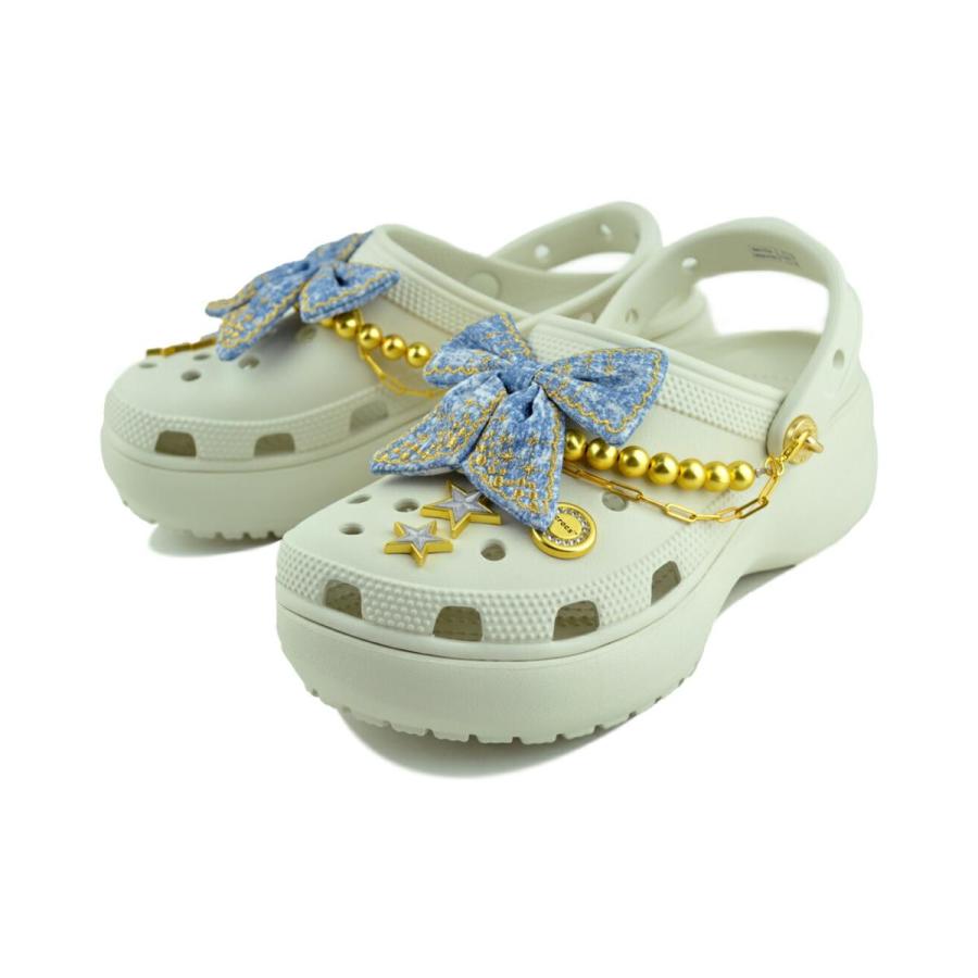 crocs（クロックス） crocs CLASSIC PLATFORM DENIM GLITZ CLOG LINNEL