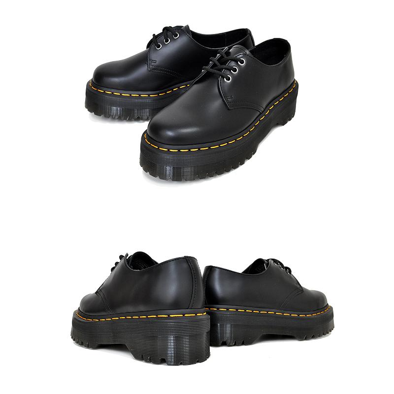 Dr.Martens ドクターマーチン 3アイ レザー シューズ ブーツ 1461 QUAD 3EYE BLACK ( 厚底 黒 ブラック 25567001 ) Dr.Martens（ドクターマーチン） Dr.Martens 1461 QUAD 3EYE SHOES