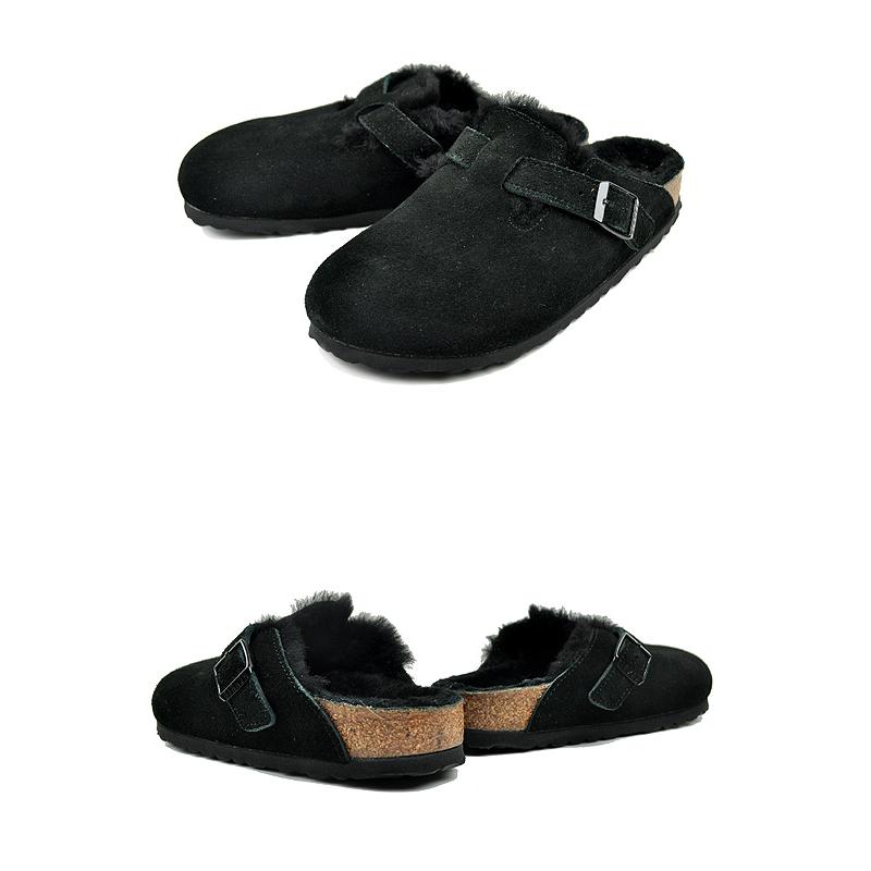 BIRKENSTOCK BOSTON VL/SHEARLING NARROW FIT BLACK 0259883 ビルケンシュトック ボストン シアリング ナローフィット サンダル ミュール クロッグ｜limited-edition｜03