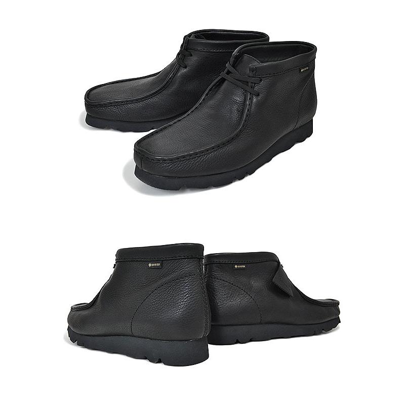 CLARKS WALLABEE BOOT GORE-TEX BLACK LEATHER 26146260 クラークス